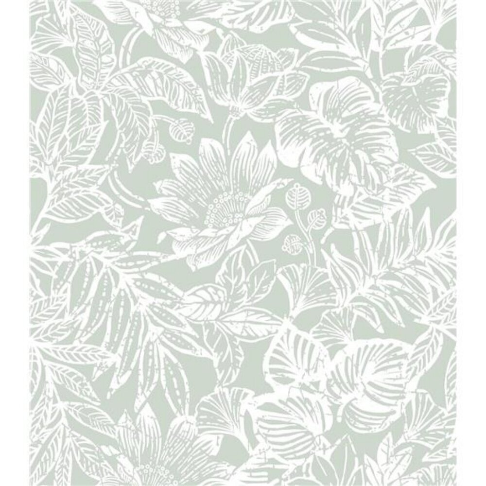 Tropical Leaf Peel Stick Wallpaper Green White Floral Removable Wall Decor